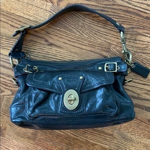 Vintage Coach Black Leather Bag